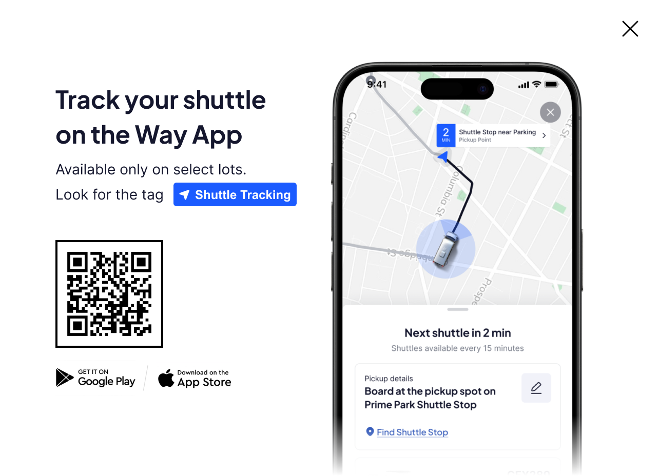 Track your shuttle on the Way App